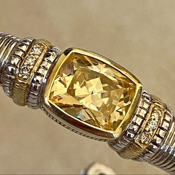 Judith Ripka Canary Diamond Cuff Bracelet - Picture 3 of 16